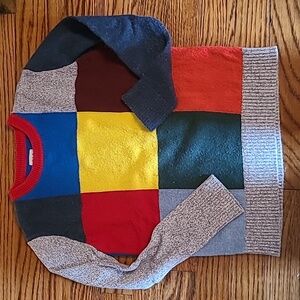Gap kids color blocked sweater size 6-7 Cotton Nylon Wool